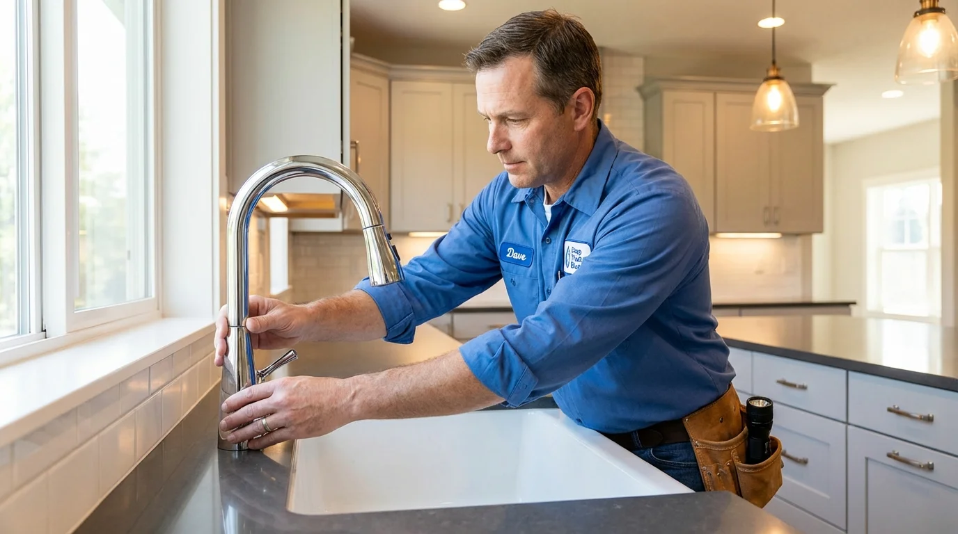 Kitchen faucet installation by Johns Plumbing LLC in West Blocton
